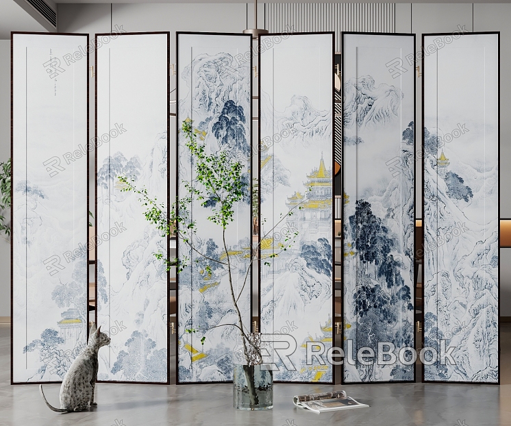 New Chinese Style Screen Screen Partition model