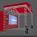 55 Shopping Festival Red Tent Stage With Large Screen And Lighting Equipment