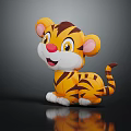 Adorable Tiger Themed Kids Chair With Soft Fabric And Sturdy Structure