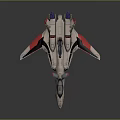 Sleek Silver Fighter Jet As Military Weapon With Red Black Accents And Aerodynamic Design