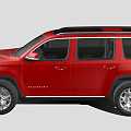 Red Jeep SUV Featuring Modern Front Grille Sleek Body Lines And Alloy Wheels