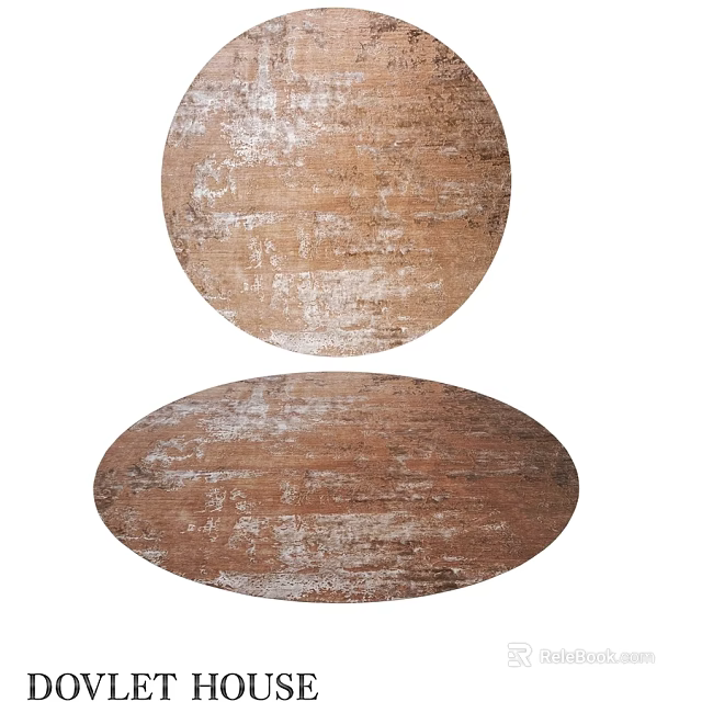 Distressed Wood Texture Square Carpet For Rustic Home Decor Accent 3d model 