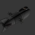 Warphantom Airship Gray Exterior Design Featuring Number 08 And Tail Propeller