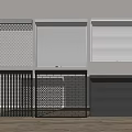 Modern rolling gate garage fire rolling gate 3d model
