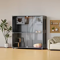 Wooden Cat Furniture with Cat Face Design Shelves and Wheels in Living Room