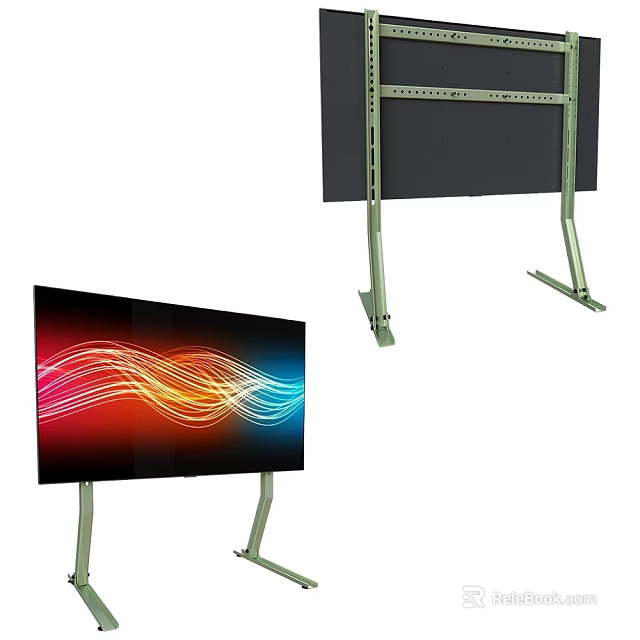 Modern Computer Monitor With Adjustable Stand And Sleek Display Design 3d model 
