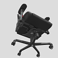 Black And Red Gaming Chair With Ergonomic Design Adjustable Armrests Headrest And Rolling Base
