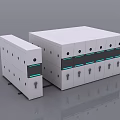 Modern Laboratory Storage Cabinets With White Design And Secure Lock Systems 3d model