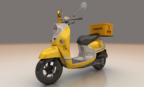 Meituan Takeaway Car Electric Vehicle Takeaway 3d model