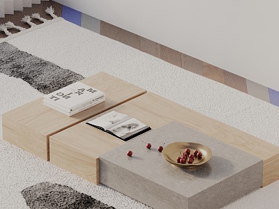 Modern coffee table model