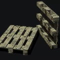 Old Worn Wooden Pallet With Rustic Slats And Aged Texture