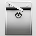 Modern Stainless Steel Blanco Kitchen Sink With Single Lever Faucet And Central Drain