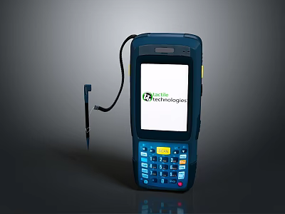 Herb Technologies Handheld Electronic Terminal With Touchscreen Keyboard Stylus For Data Collection 3d model