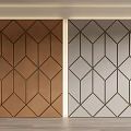 Modern Interior Background Wall With Brown Gray Geometric Diamond Pattern Lines 3d model