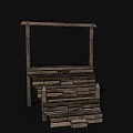 Ancient Architecture Wooden Staircase With Traditional Frame And Classic Structure Design