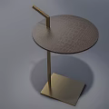 Elegant Modern Side Tables With Intricate Metal Frames And Round Tabletops 3d model