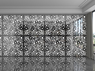 Modern background wall 3d model