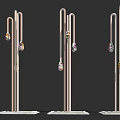 Modern Outdoor Lights With Metal Poles And Colorful Decorative Balls For Garden Decoration
