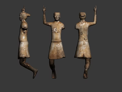 Game Movie Character Ancient Style Terracotta Figure with Various Poses Statue Design 3d model