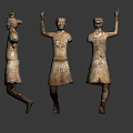 Game Movie Character Ancient Style Terracotta Figure with Various Poses Statue Design