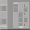 Modern White Bookcase With Open Closed Compartments And Wooden Handles Storage Design