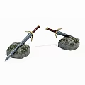 Weapon Sword in Stone 3d model