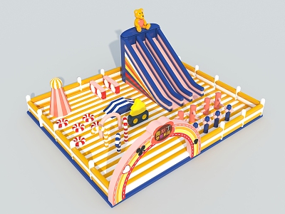 Modern Bouncy Castle Naughty Castle 3d model