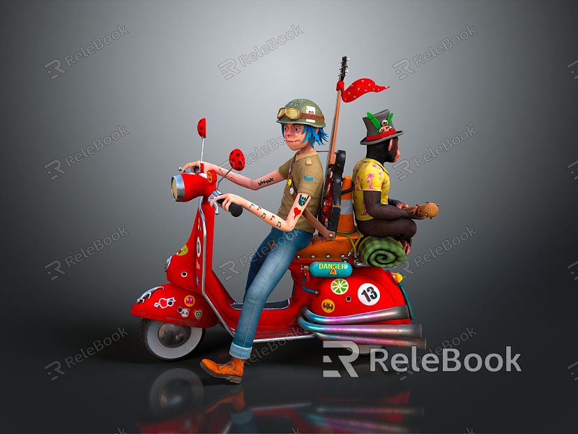 Scooter Motorcycle Two-wheeled Motocross Motorcycle Road Race Motorcycle Motor Vehicle model