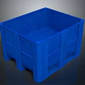 Blue Plastic Storage Bin for Household Organization and Everyday Use with Durable Design 3d model