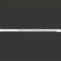 Silver Threaded Metal Screw With Reflective Surface On Dark Background 3d model