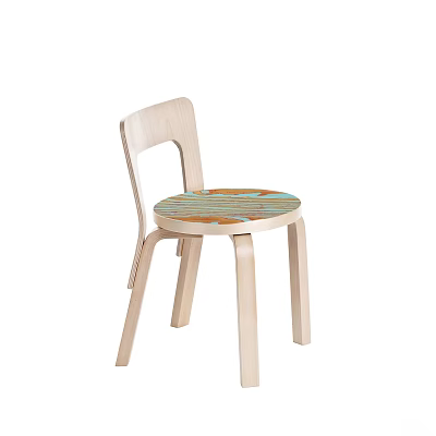 wooden dining chair 3d model