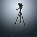 Professional Digital Camera Mounted On Lightweight Tripod For Photography Enthusiasts