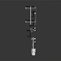 Bathroom Essentials Set With Towel Racks Hooks Toilet Brush And Cups
