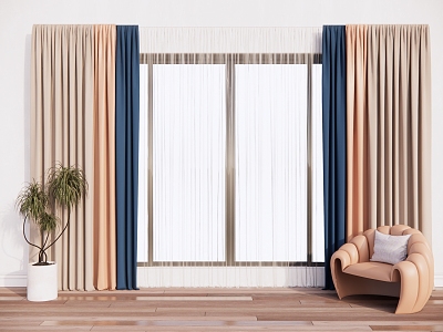 modern curtain cloth curtain model