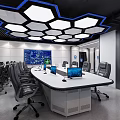 modern command center public security operation command center 3d model