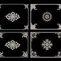 Decorative Classic Lines Design With Square Frames And Ornate Patterns 3d model