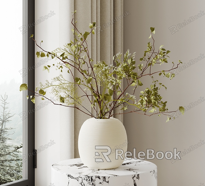 Modern Vase Flower Art model