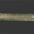 Ancient City Wall Ruins Model With Stone Brick Structure And Green Grass