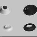Modern Downlights And Spotlights With Black And White Sleek Design For Home Ceiling