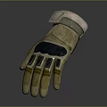 Military Green Protective Gloves With Reinforced Palms And Wrist Straps