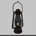 Vintage Candle Lantern with Metal Frame Glass Shade and Classic Handle for Home Decorative Lighting