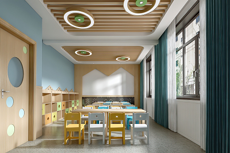 Nordic Kindergarten Handicraft Room 3d model