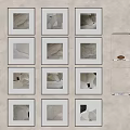 Middle-ancient style decorative painting combination 3d model