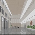 Modern Office Hall 3d model