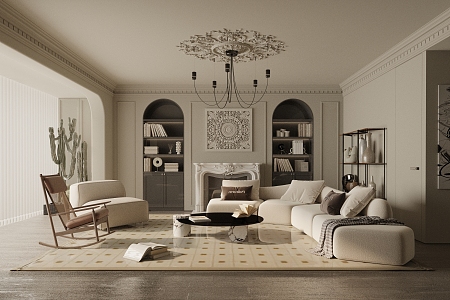 French Living Room 3d model