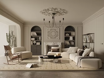French Living Room 3d model