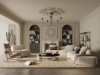 French Living Room 3d model