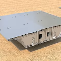 Prefabricated Gray Metal Structural Building Components With Holes And Connections 3d model