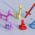 Colorful Balloon Animal Figures For Kids Play And Home Decoration