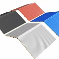 Durable Colorful Building Roof Panels With Black Red Blue And Gray